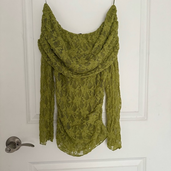 ZARA Off shoulder lace top size S - Picture 9 of 16